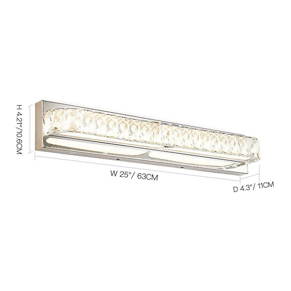 Acrylic lampshape Dimmable LED Crystal Vanity Light ---size | Sofary