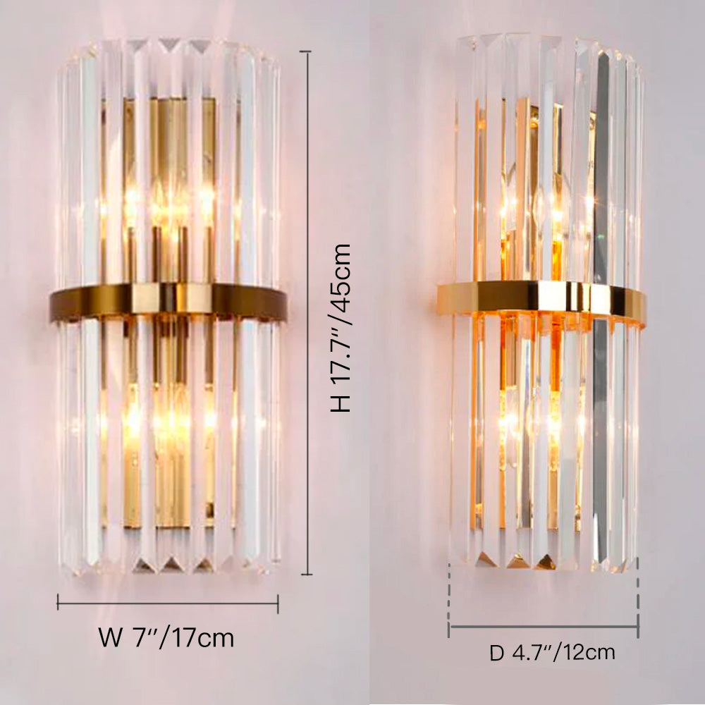 Crystal Wall Sconce Lighting Fixture---SIZE |Sofary|