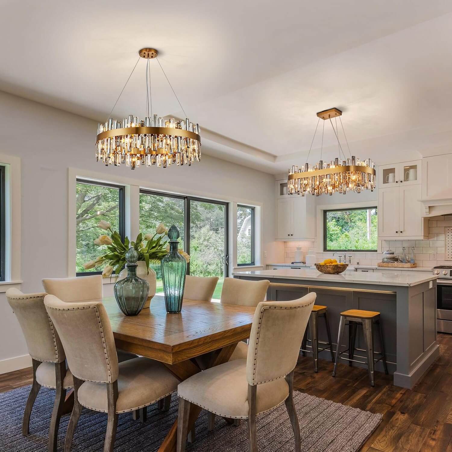 aurum-luxury-modern-gold-brass-clear-and-grey-crystal-round-chandelier-dining-room-3