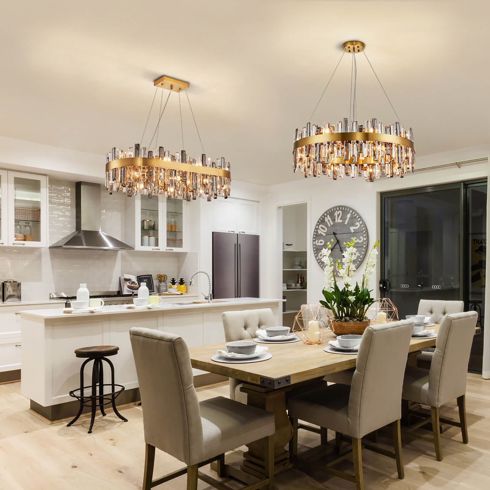 aurum-luxury-modern-gold-brass-clear-and-grey-crystal-round-chandelier-dining-room-4
