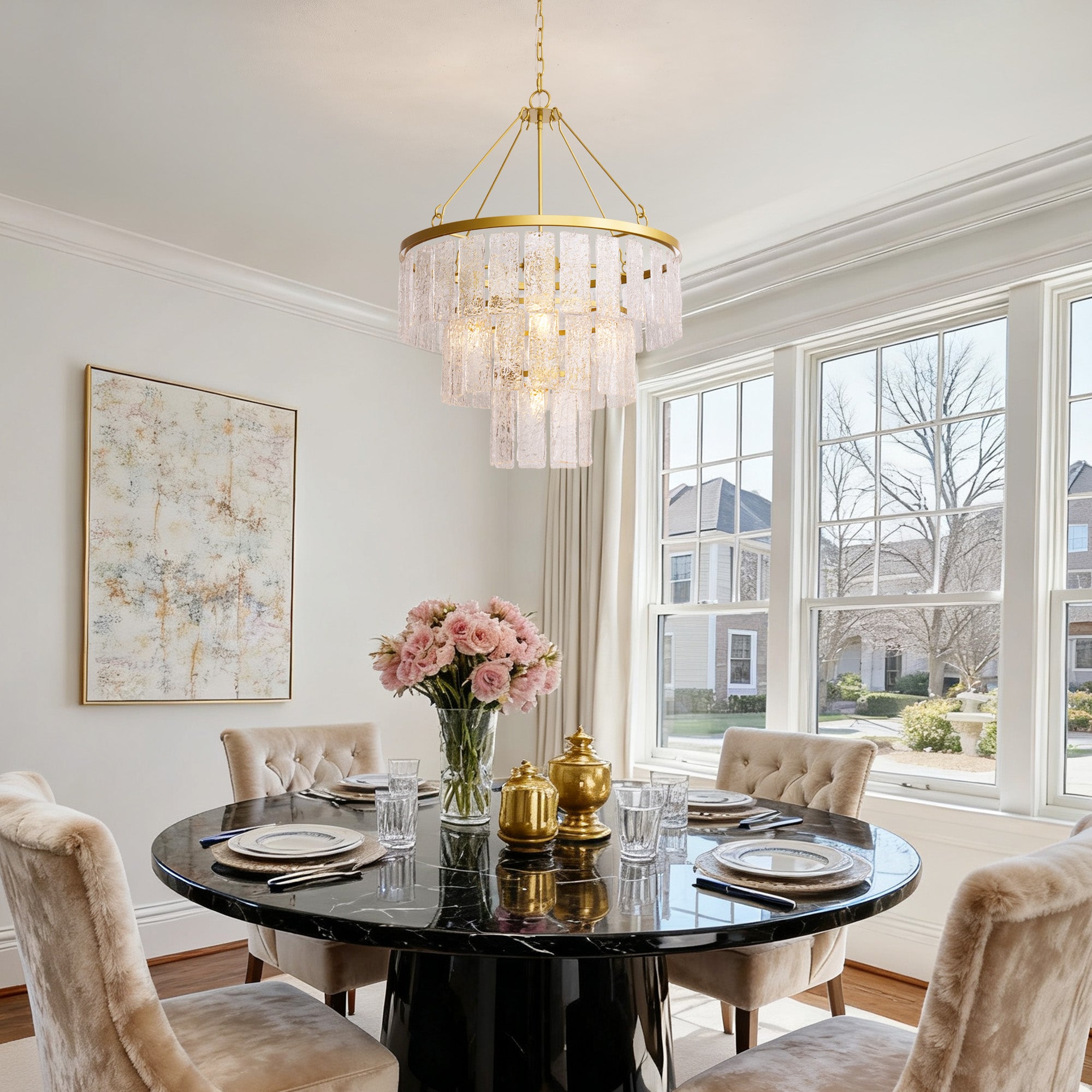 amara-modern-luxury-gold-textured-glass-tiered-drum-chandelier-daily-dining-room