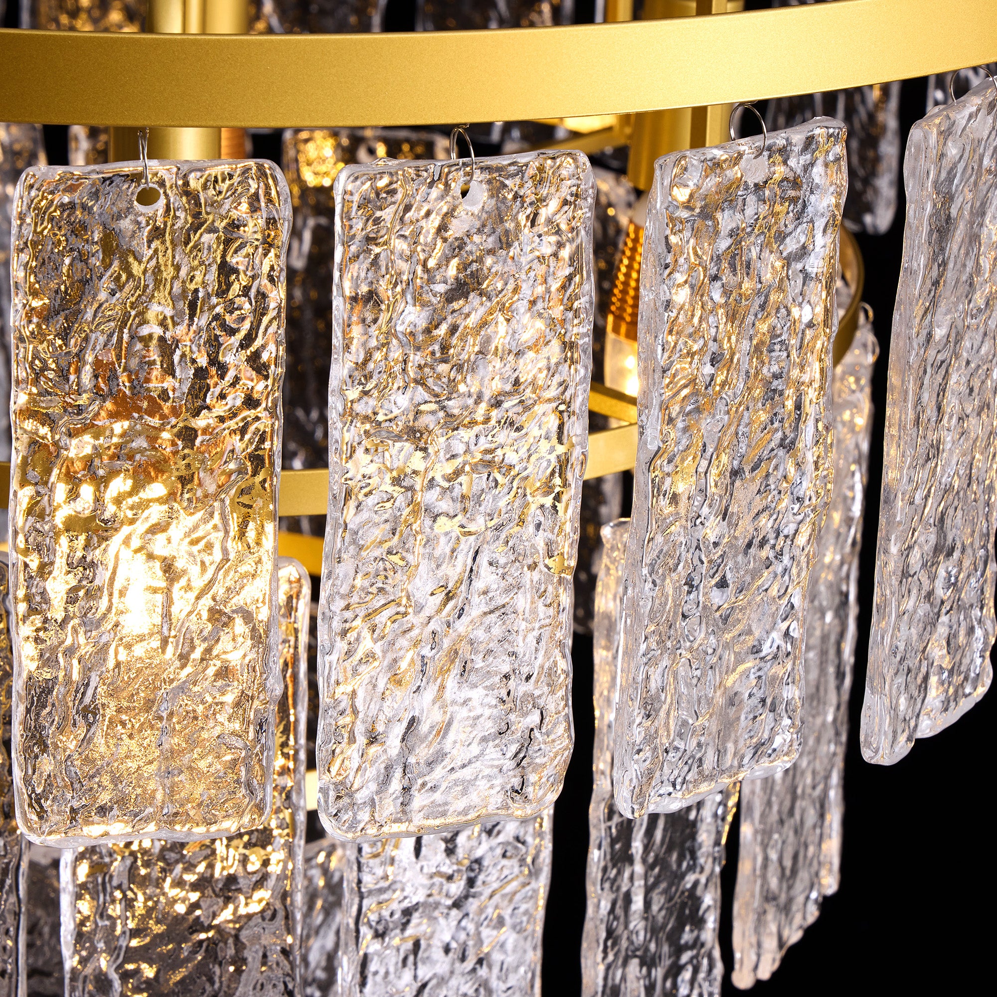 amara-modern-luxury-gold-textured-glass-tiered-drum-chandelier-frame-details