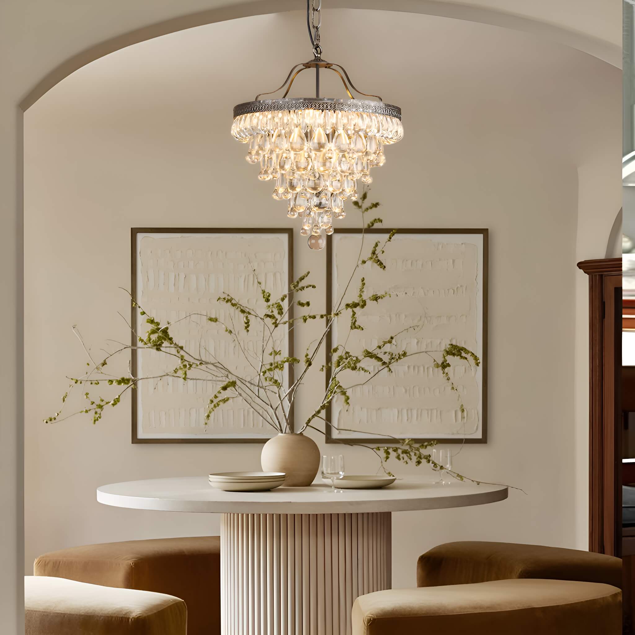 American Grape Crystal Chandelier Rustic dining room-1  | Sofary Lighting