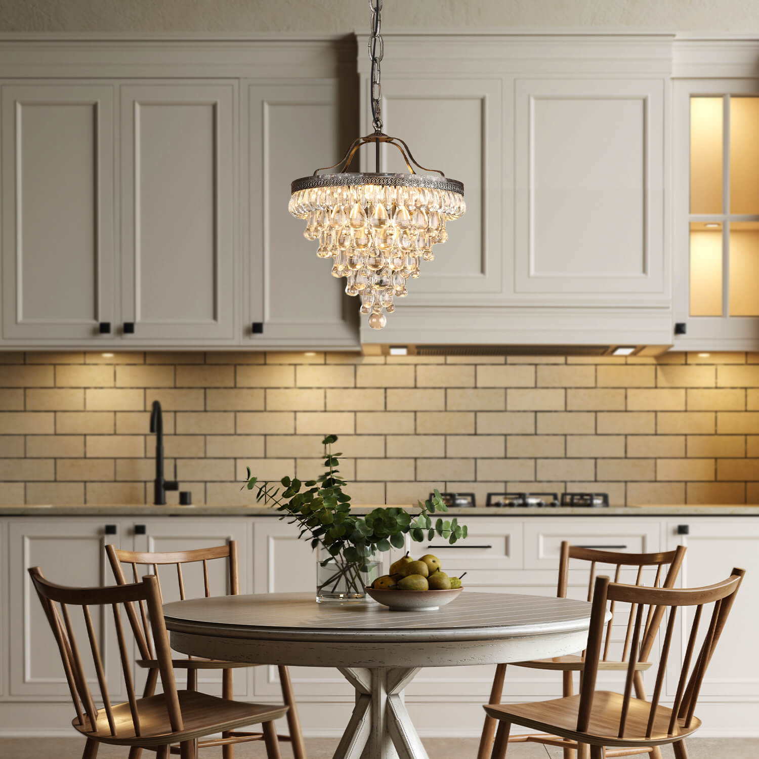 American Grape Crystal Chandelier Rustic dining room-3 | Sofary Lighting