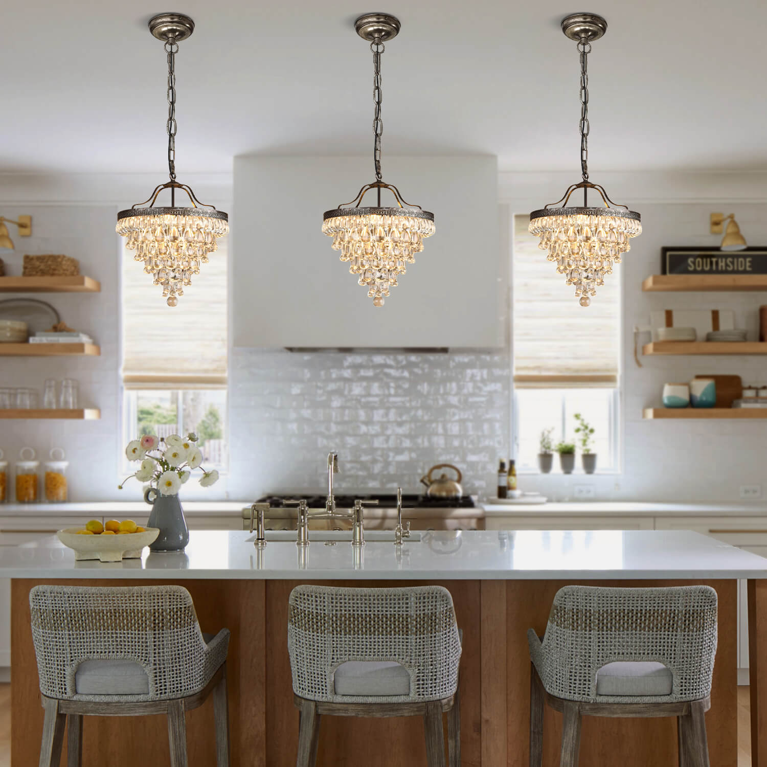American Grape Crystal Chandelier Rustic kitchen-1| Sofary Lighting