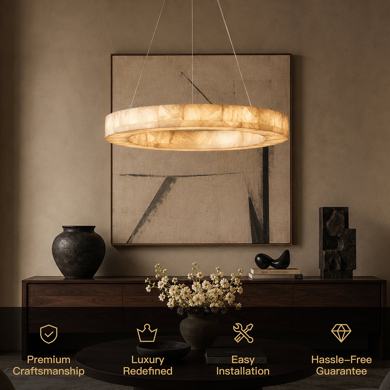 aveline-modern-luxury-gold-alabaster-ring-chandelier-features
