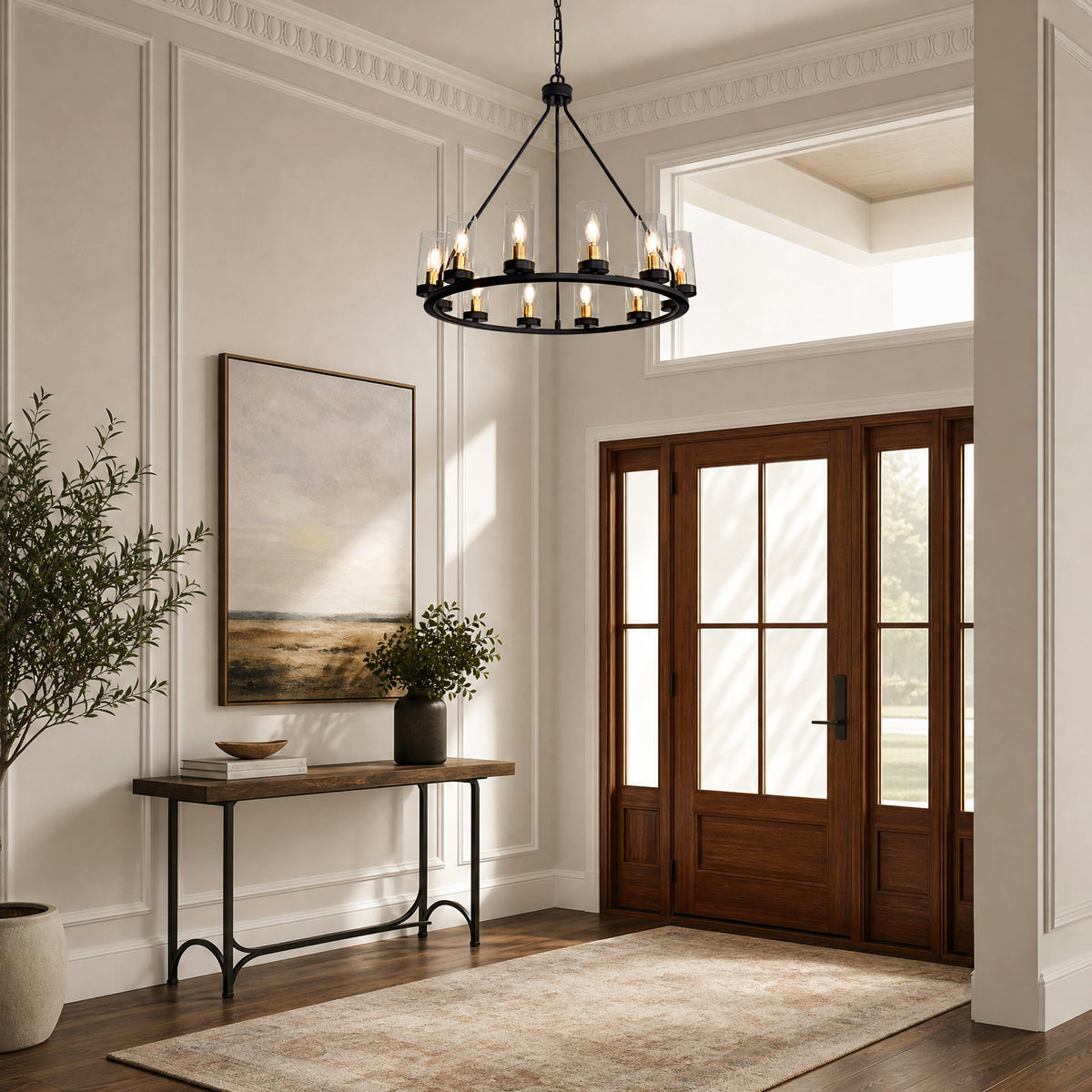 bramwell-american-vintage-farmhouse-iron-round-clear-glass-candle-style-chandelier-entry-sofary-lighting