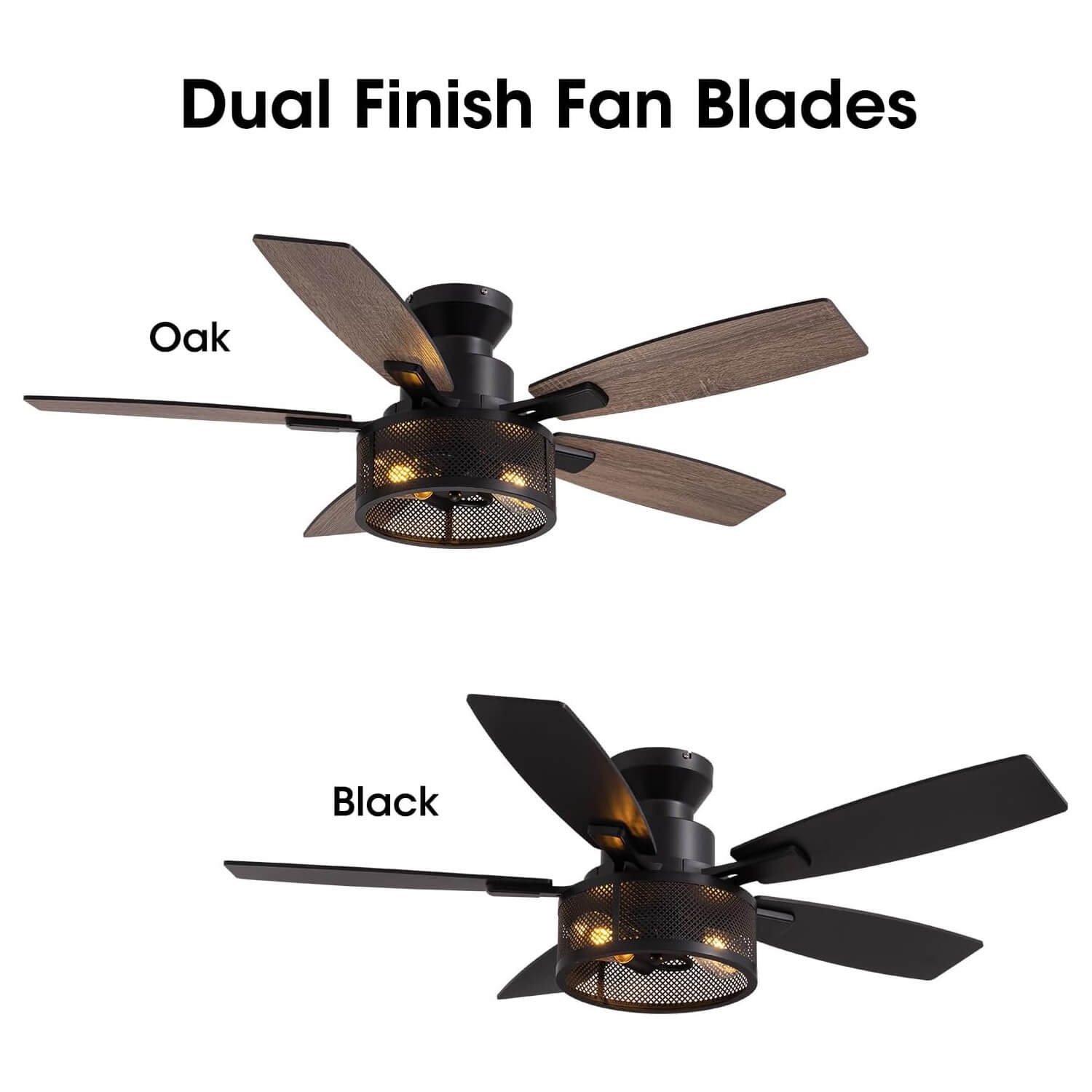 brise-46-farmhouse-rustic-black-cage-flush-mount-ceiling-fan-with-lights-remote-for-bedroom-living-room-blade-forward-and-reverse-effect-7