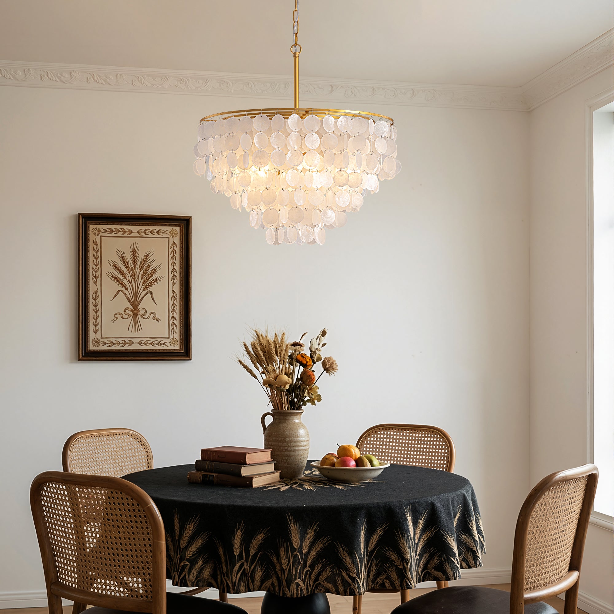 calista-coastal-gold-shell-tiered-disc-chandelier-dining-sofary-lighting