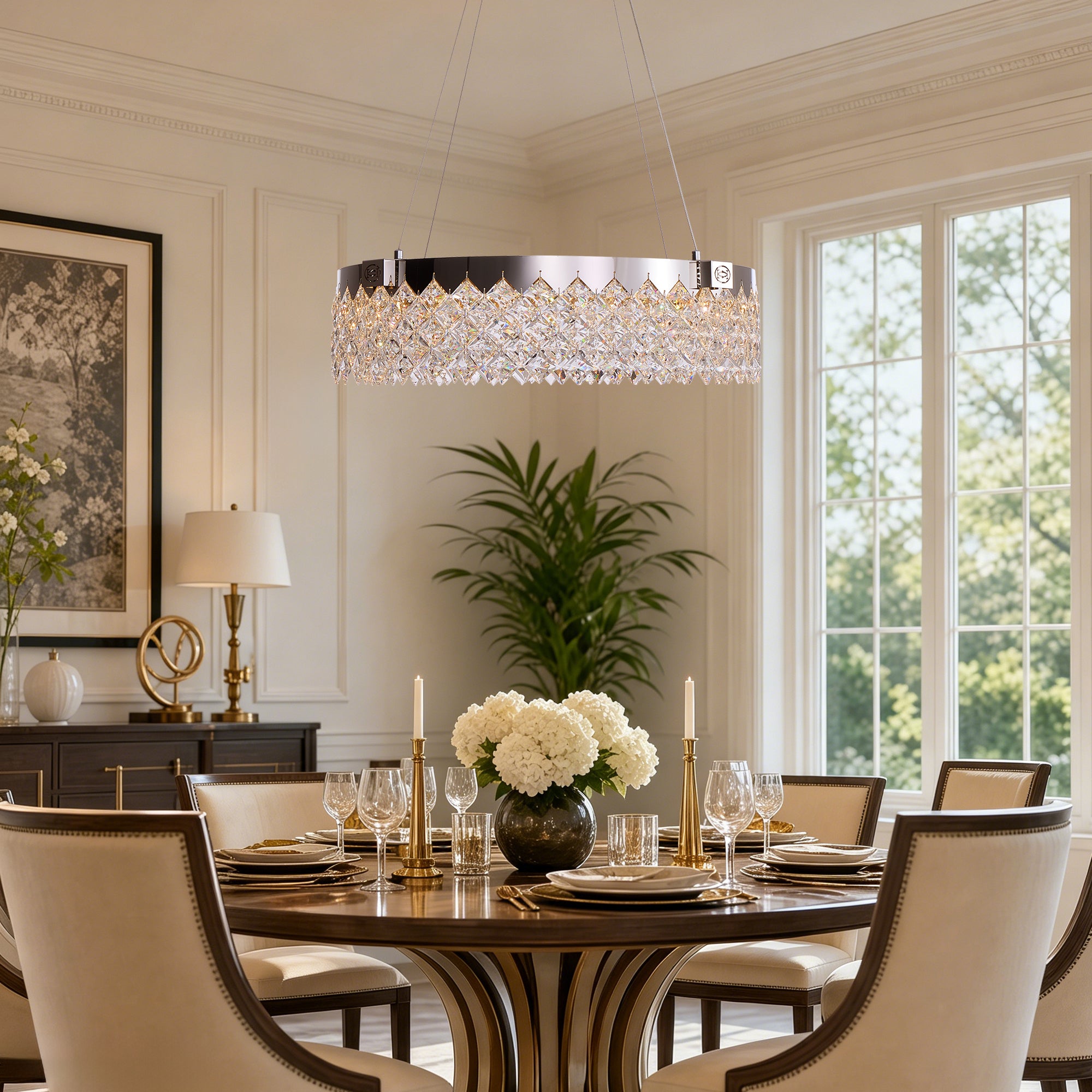 camille-modern-chrome-crystal-ring-cascade-chandelier-dining-room