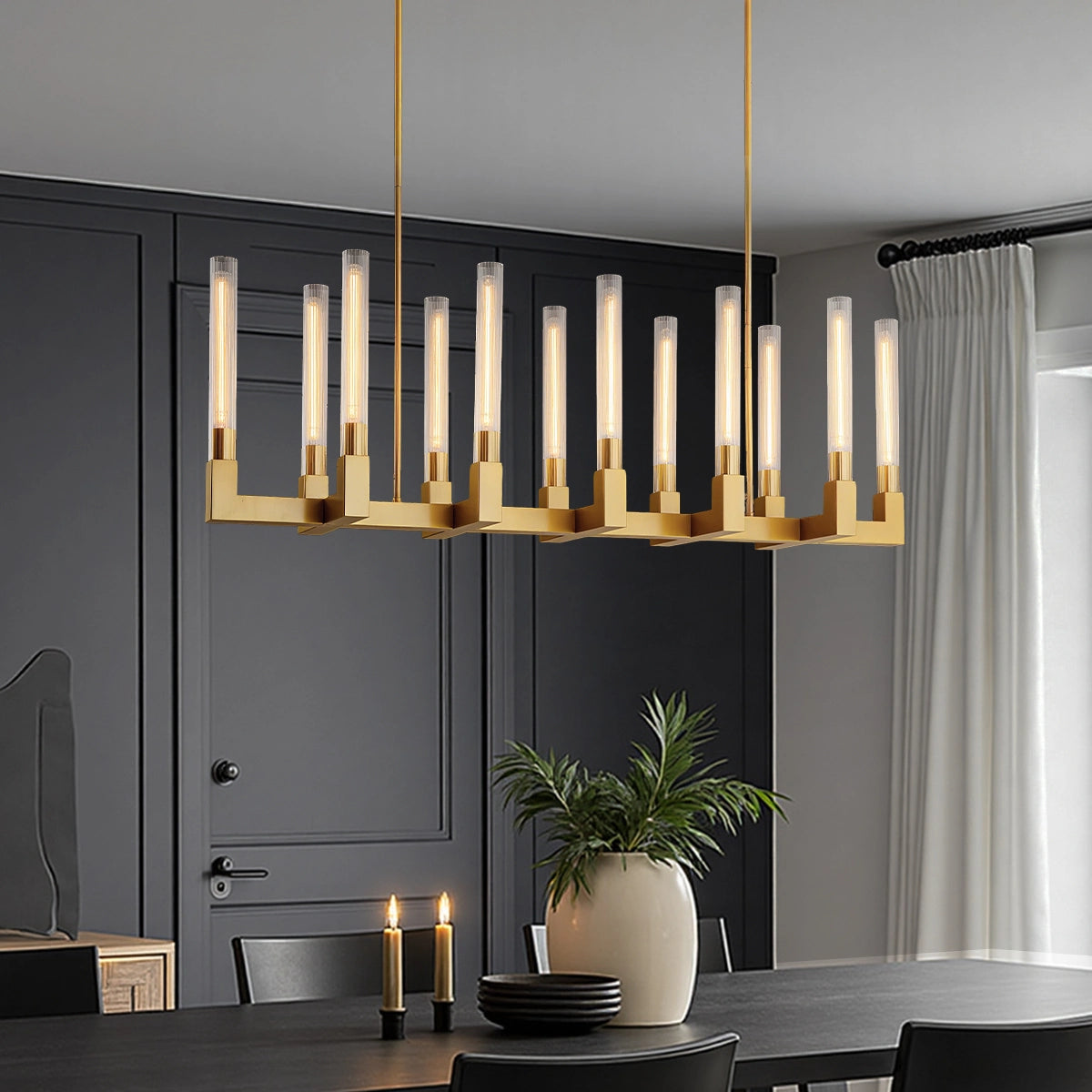 cannele-glass-linear-chandelier-installed-in-a-dining-room-ch454-20250829-sofary-lighting