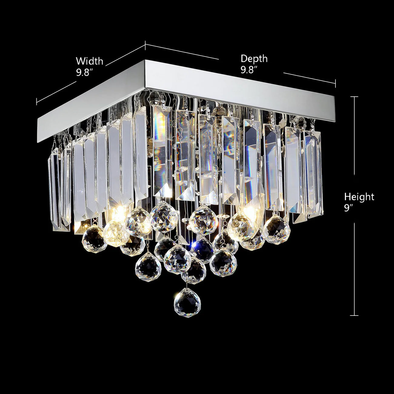 Modern Crystal Raindrop Ceiling Lighting