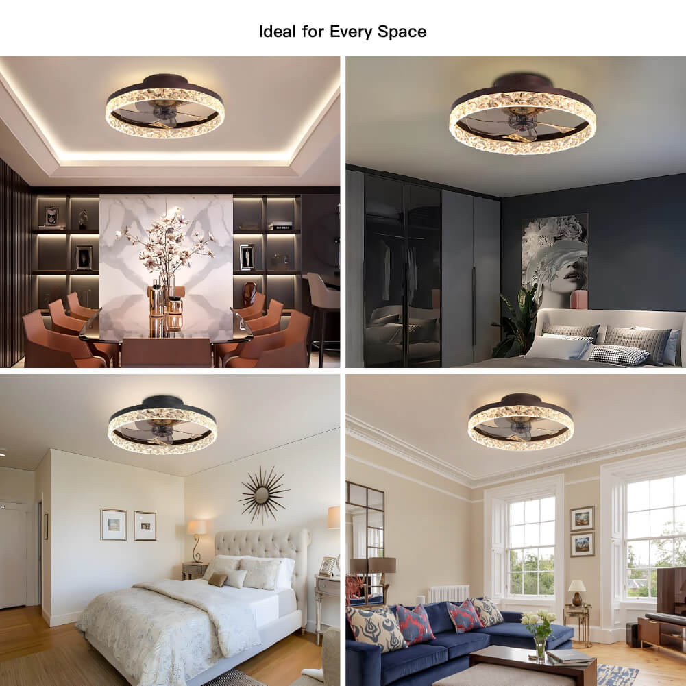 circular ceiling fan light modern and simple creative embedded integrated | Sofary Lighting