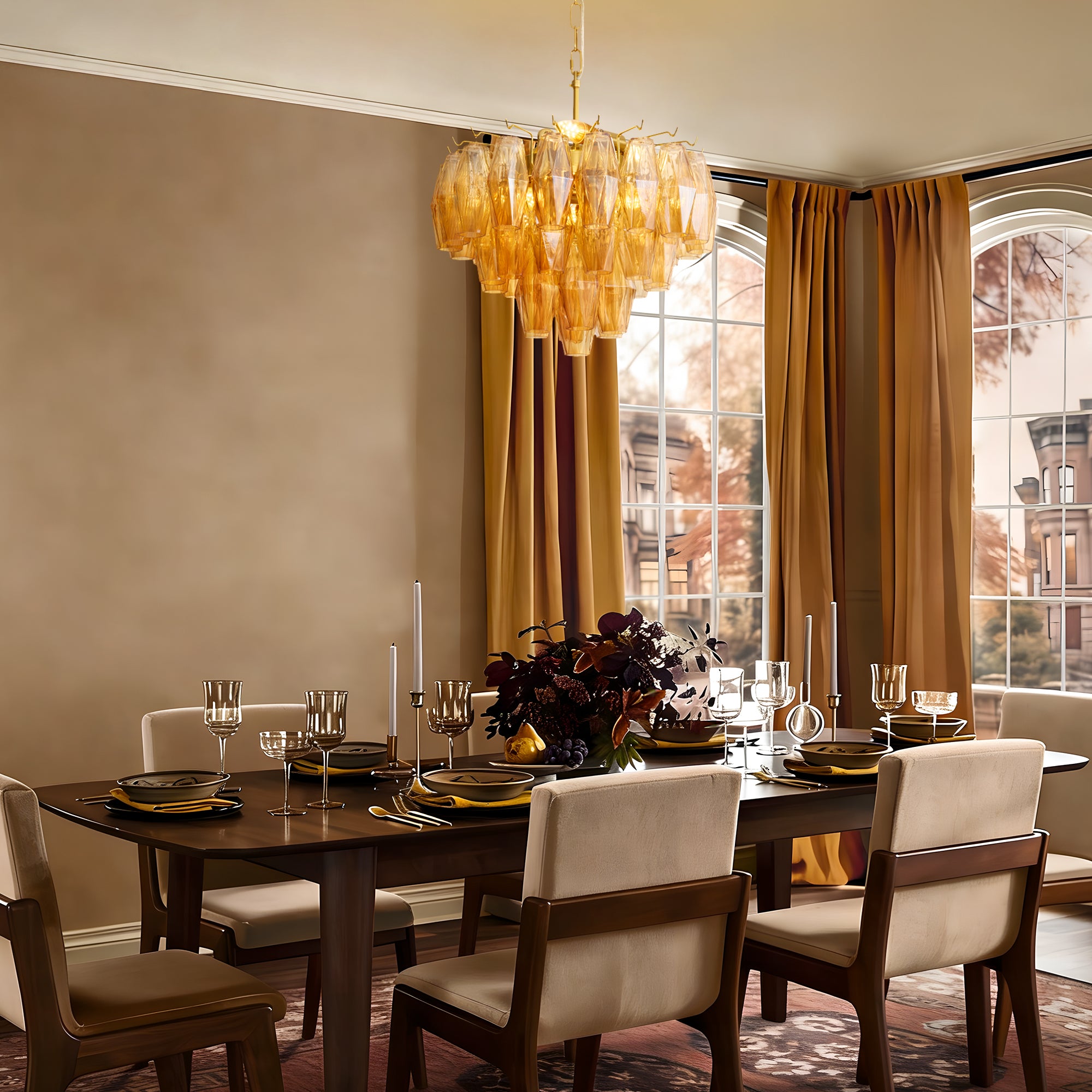 chiara-modern-luxury-gold-glass-tiered-cluster-chandelier-dining-room-above-the-table