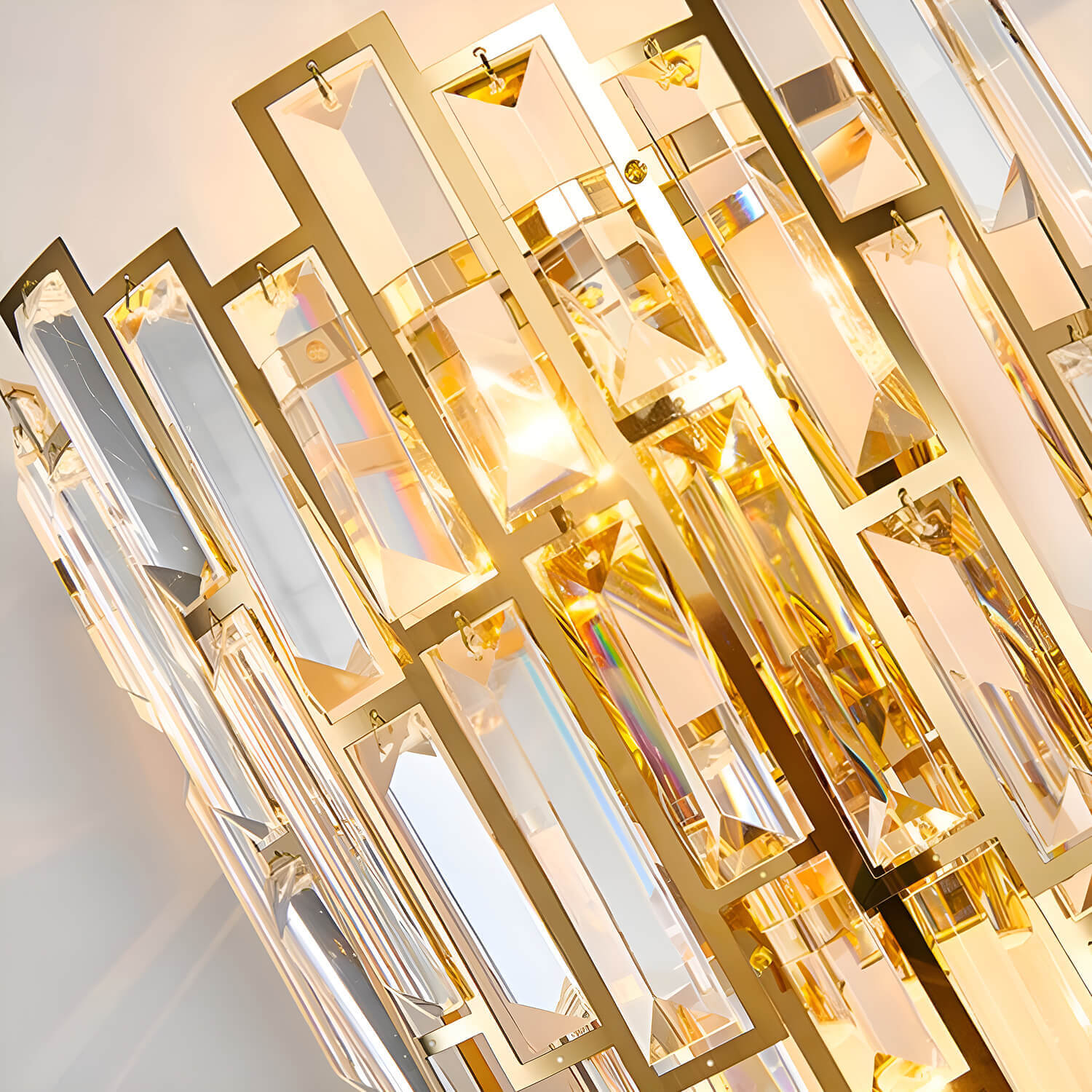 Postmodern Elegant Art Gold Crystal Wall Sconce Lamp for Indoor-detail3 |Sofary Lighting