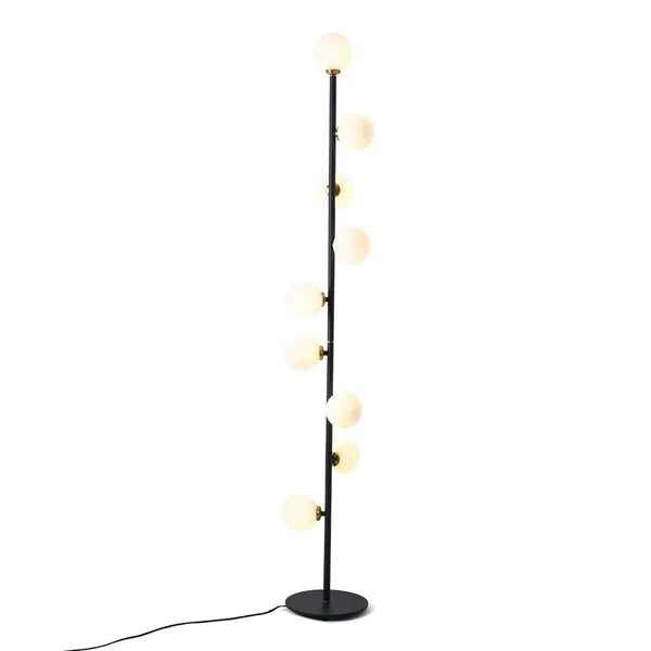 White Glass Tree Floor Lamp