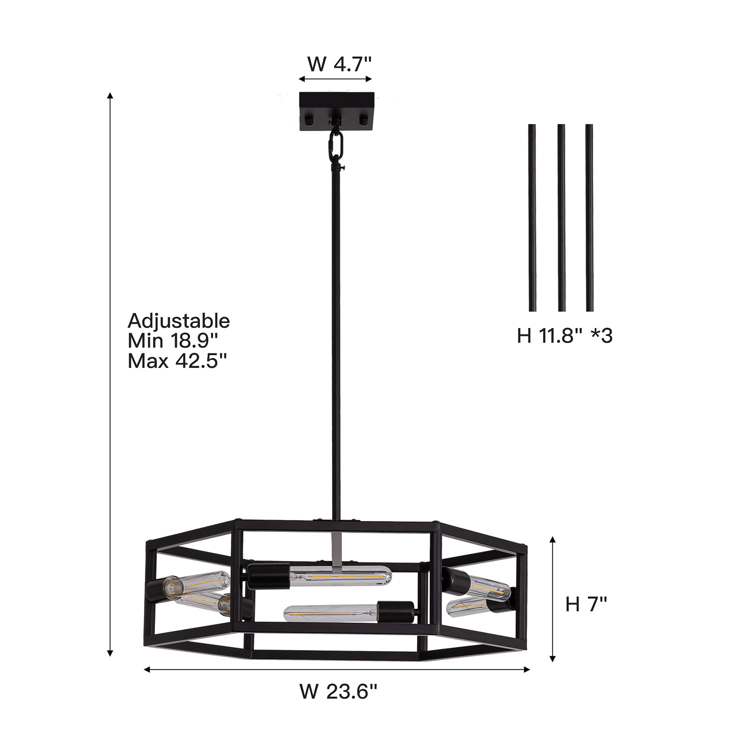 hexagon-industrial-black-lantern-drum-chandelier-ch396-20250606-sofary-lighting