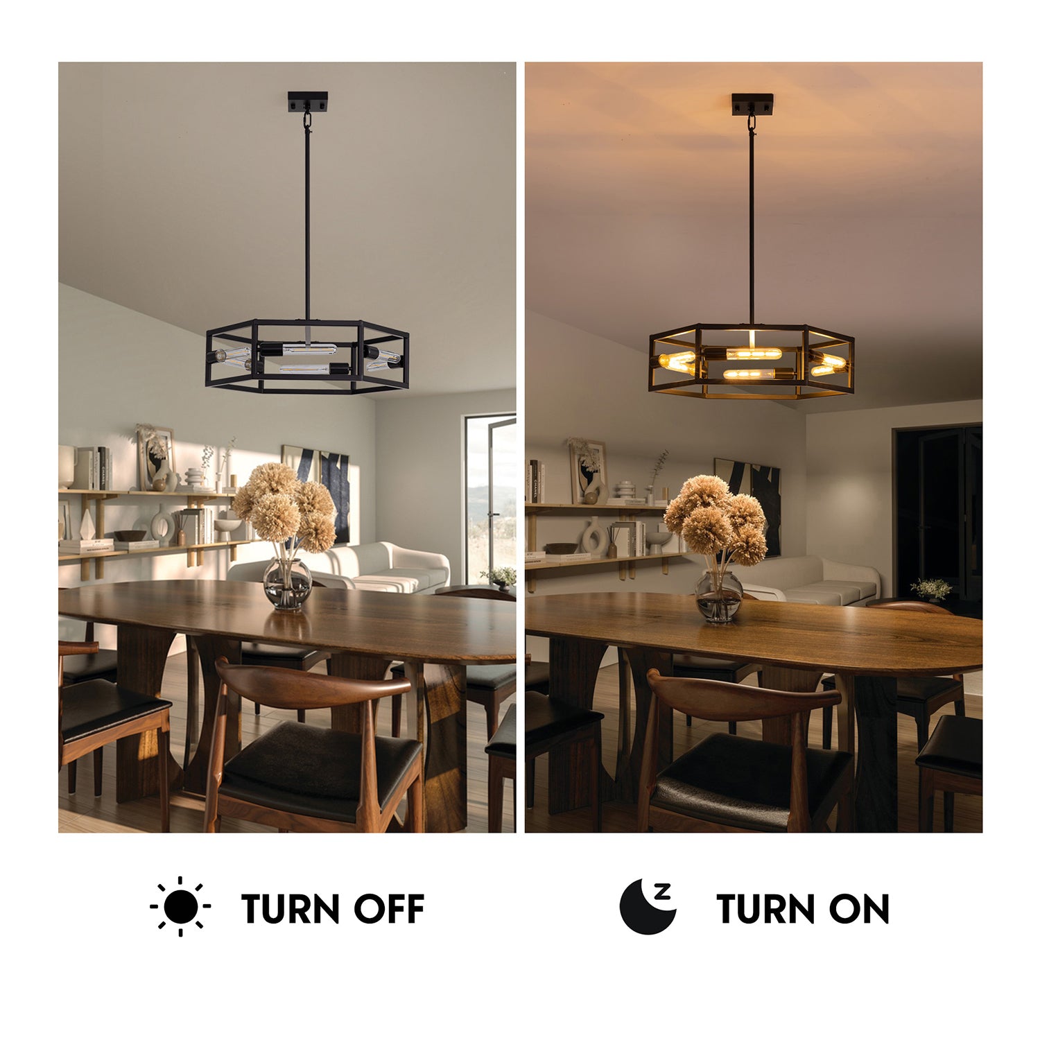 hexagon-industrial-black-lantern-drum-chandelier-ch396-20250606-sofary-lighting