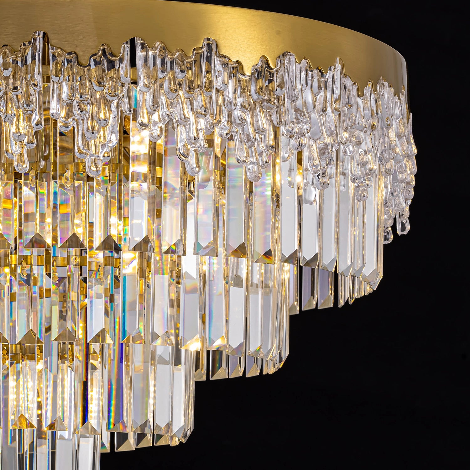 close-up-of-lumina-gold-crystal-tiered-chandelier-sofary-lighting-4