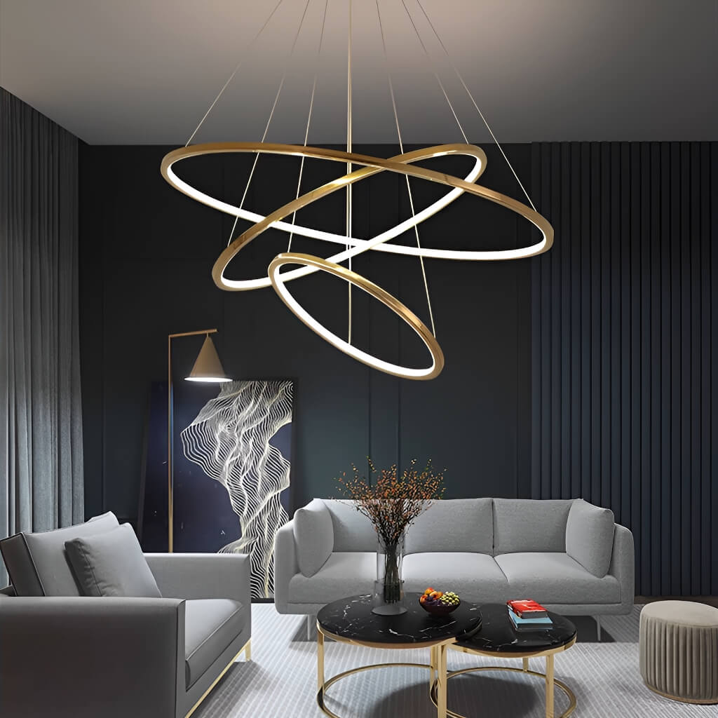 Luxurious Stainless Steel Chandelier for Duplex Living Spaces: Elevate Your Home with Minimalist Elegance-living-room-1 |Sofary