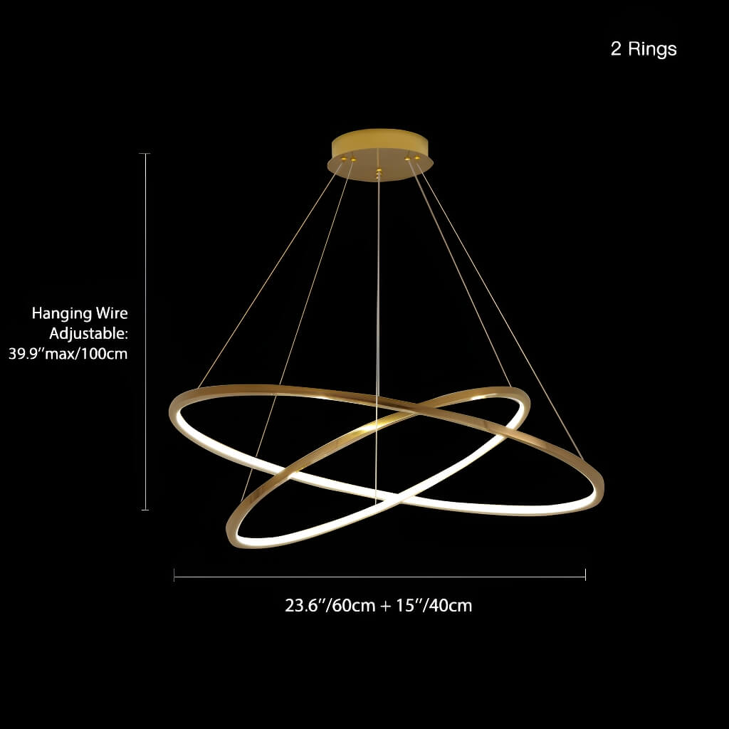 Luxurious Stainless Steel Chandelier for Duplex Living Spaces: Elevate Your Home with Minimalist Elegance-size-2-rings |Sofary