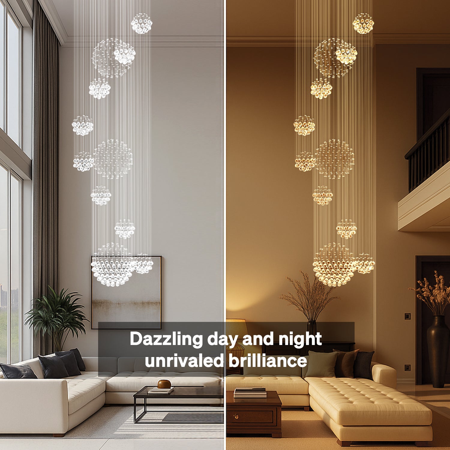 Luxury Solar System Spiral Raindrop Chandelier For Foyer and Entryway |Sofary