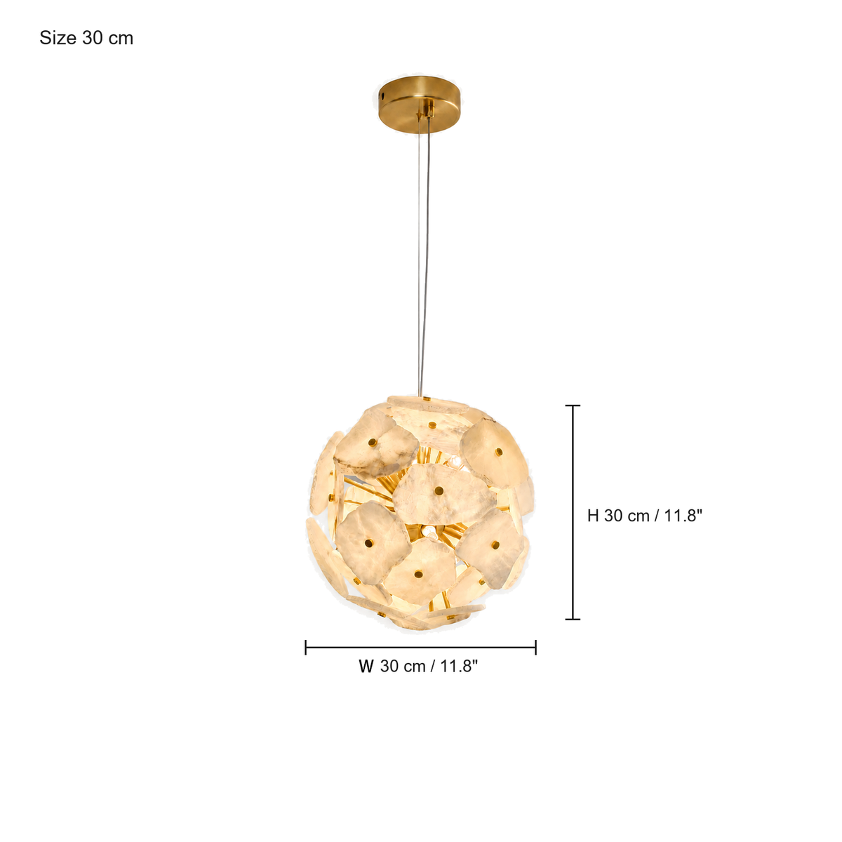 maravelle gold alabaster sphere chandelier 12 inch size
