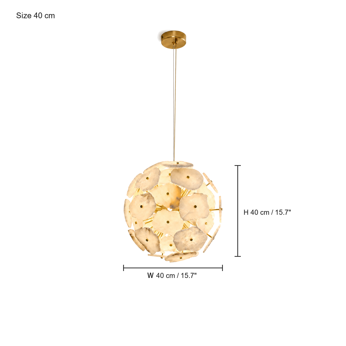 maravelle gold alabaster sphere chandelier 16 inch size
