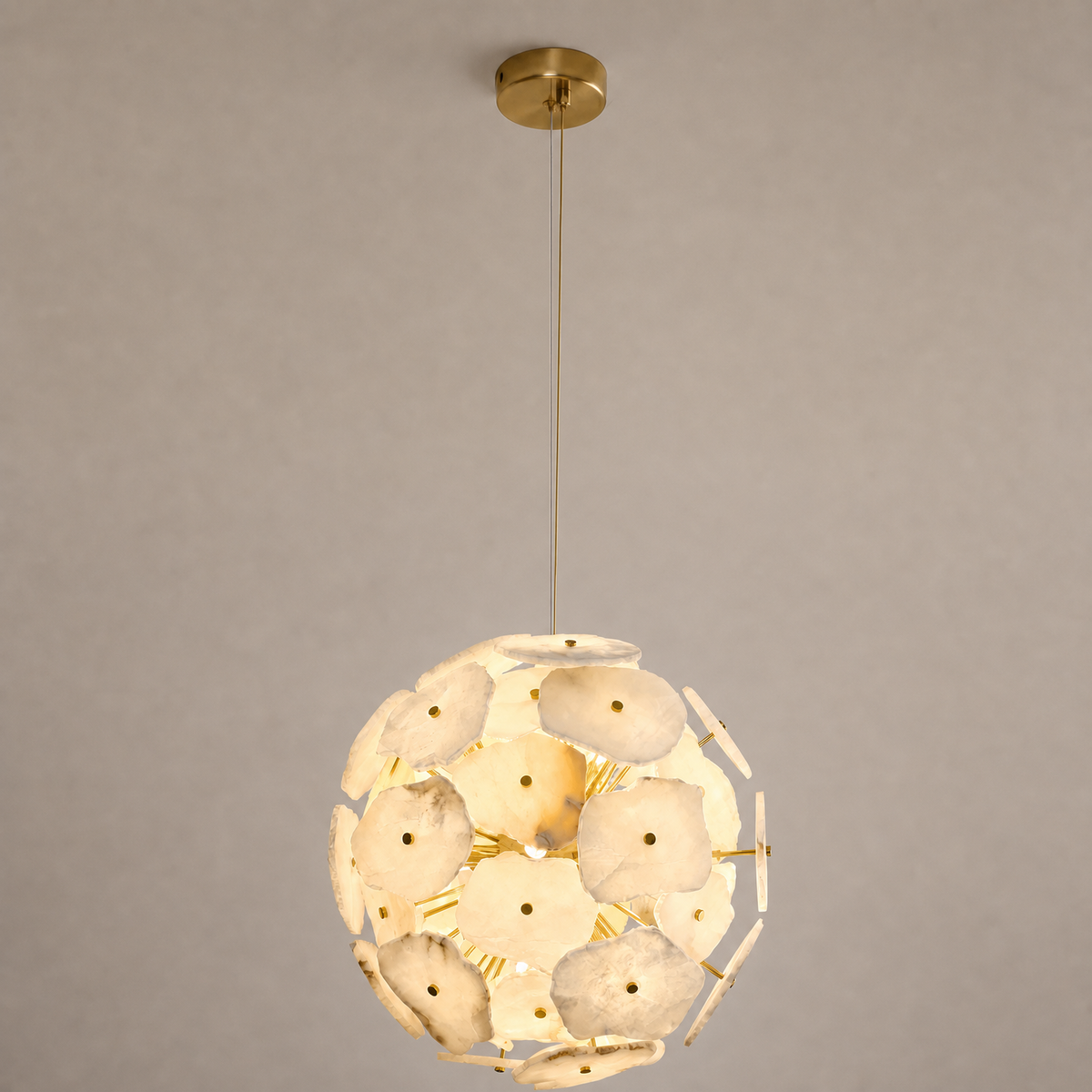 maravelle gold alabaster sphere chandelier 16 inch