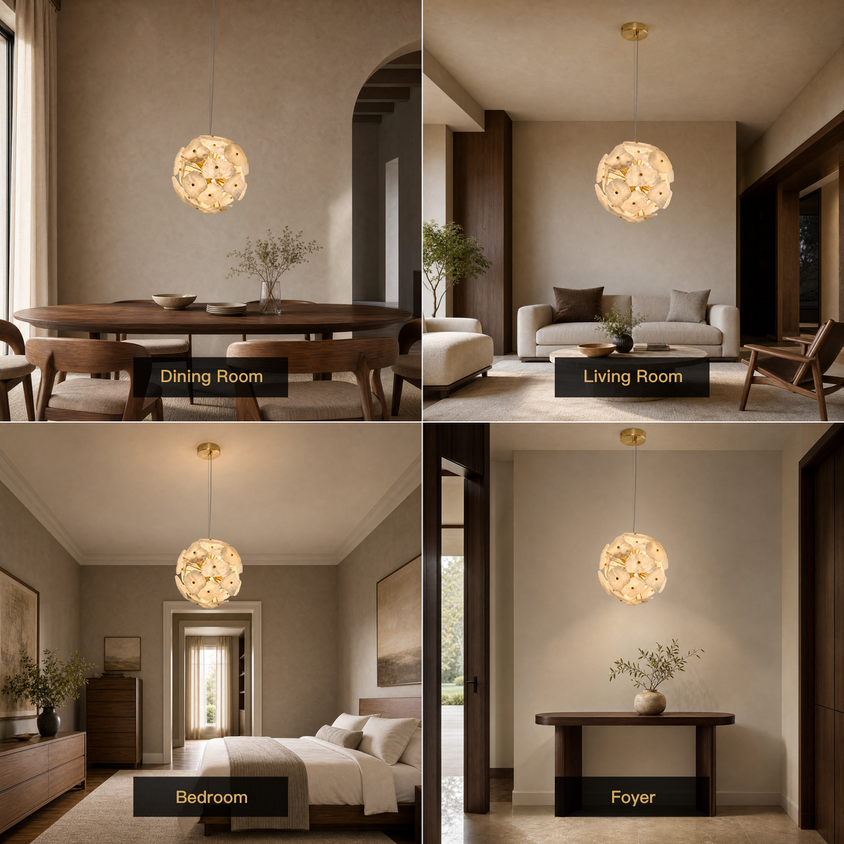 maravelle gold alabaster sphere chandelier scenes