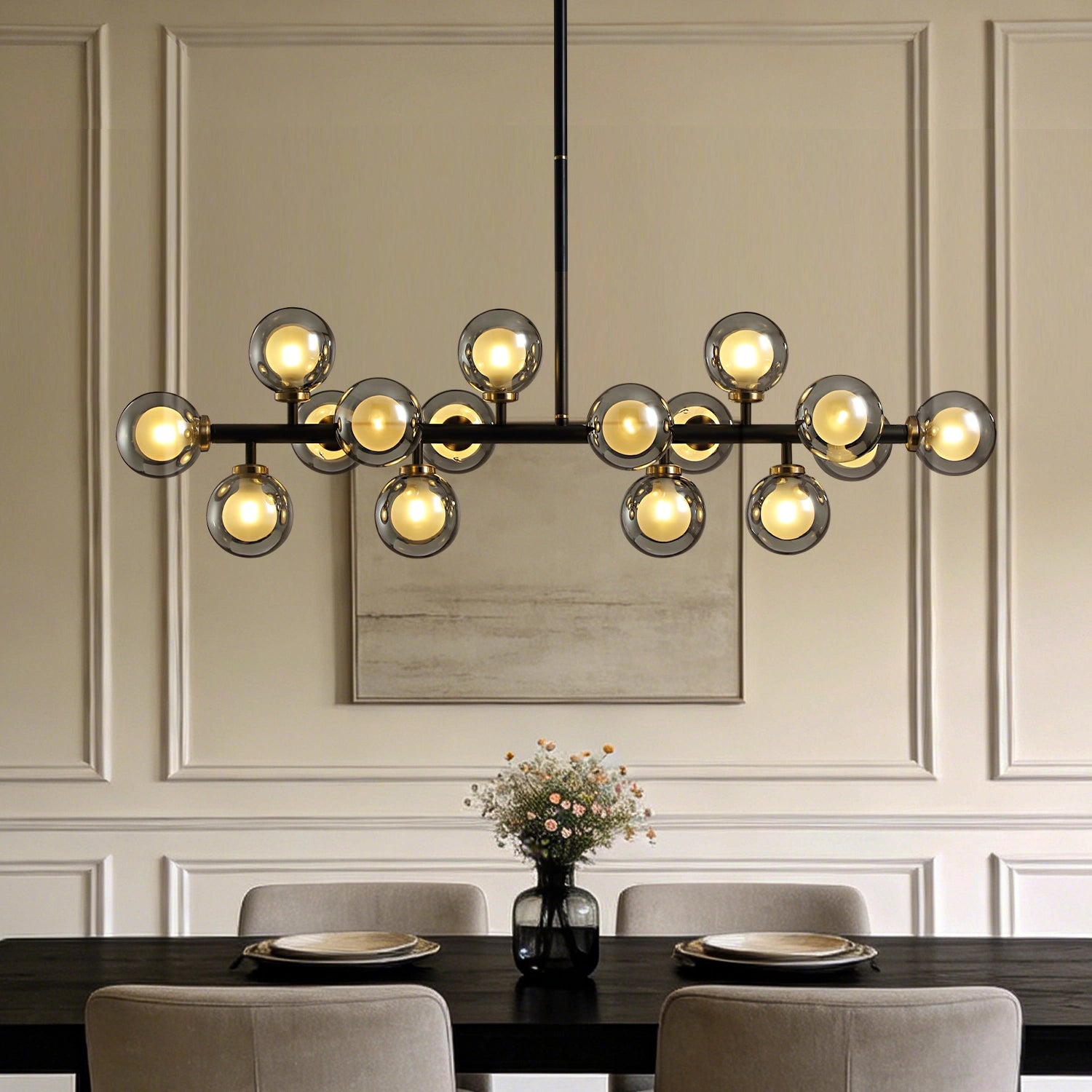 meteor-gray-globe-linear-chandelier-like-an-artical-picture-sofary-lighting