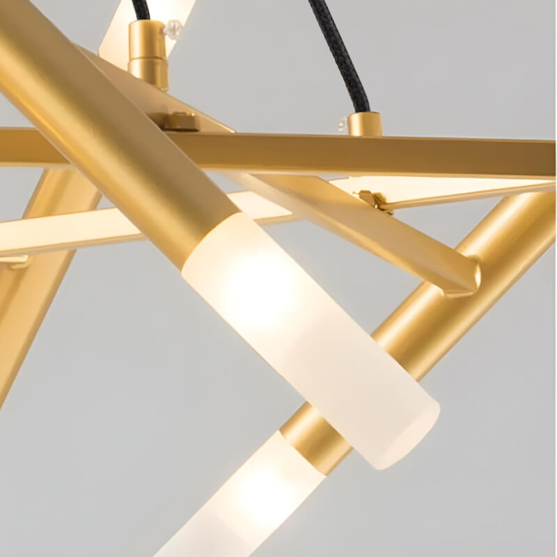 Mid Century Modern Polygonal Chandelier Living Room-detail2 | Sofary Lighting