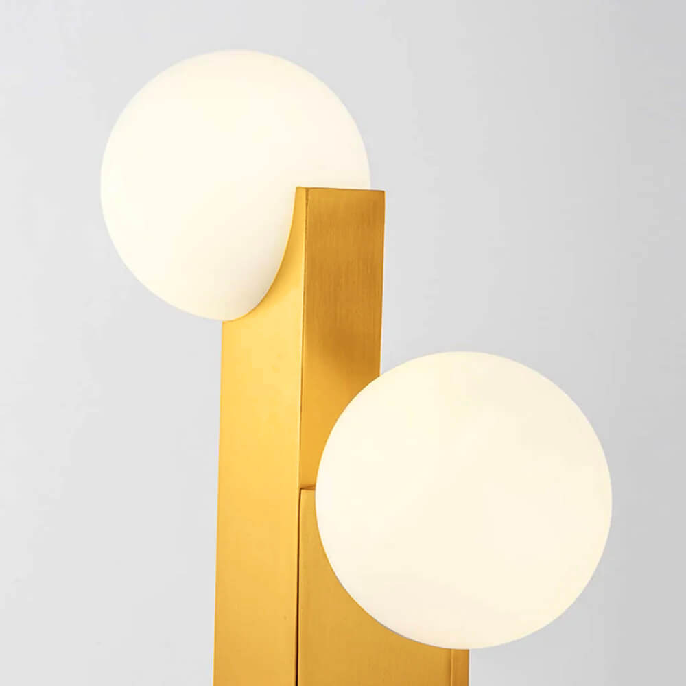 Minimalist 2-Light White Glass Floor Lamp