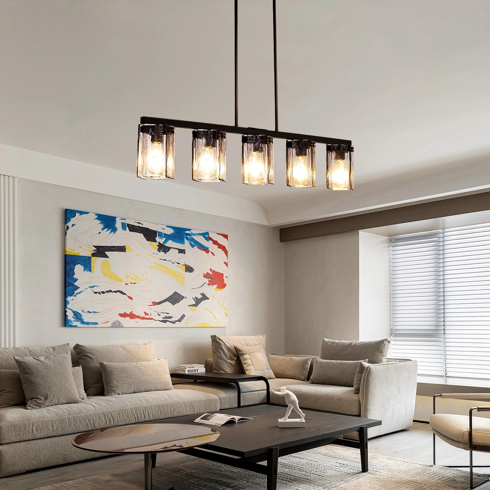 minimalist-smoked-glass-linear-chandelier-installed-in-the-living-room-sofary-lighting