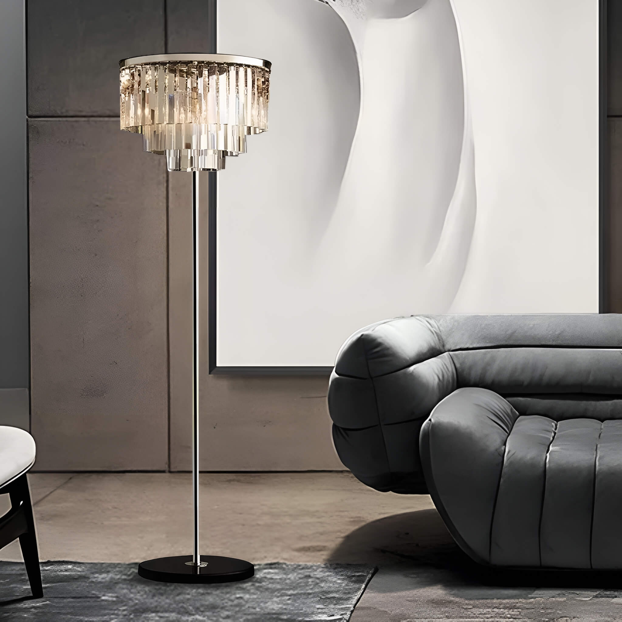 Modern American Crystal Floor Lamp for Elegant Living Spaces-living-room|Sofary