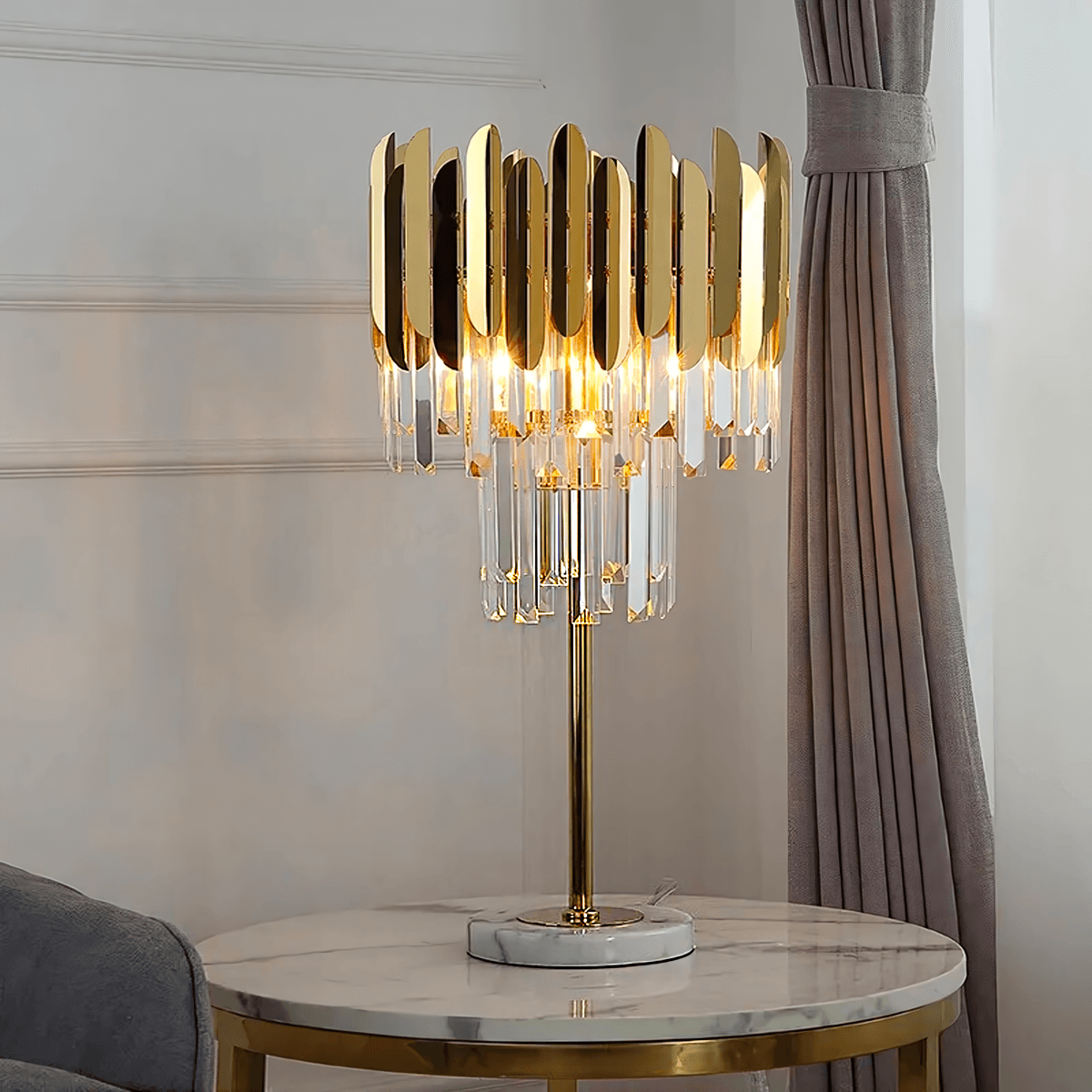 Modern Creative Crystal Bedside Table Lamp