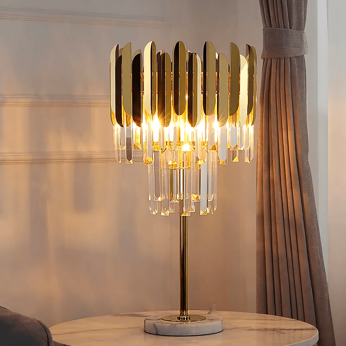 Modern Creative Crystal Bedside Table Lamp