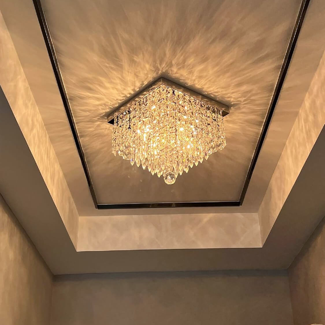 Modern Crystal Flush Mount Ceiling Light-new-2 | Sofary Lighting
