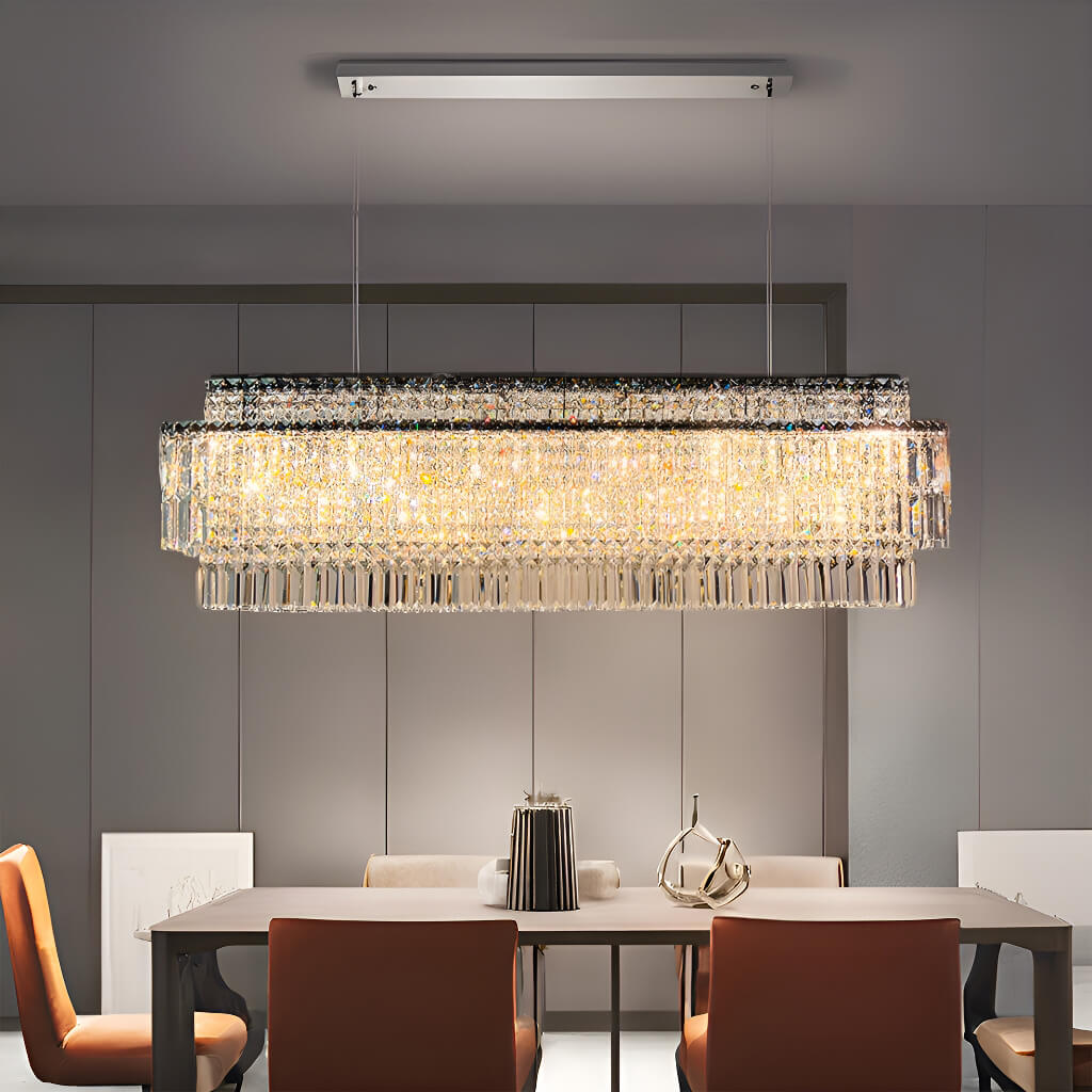 A closer look at High-End Crystal Chandelier Dining Tables