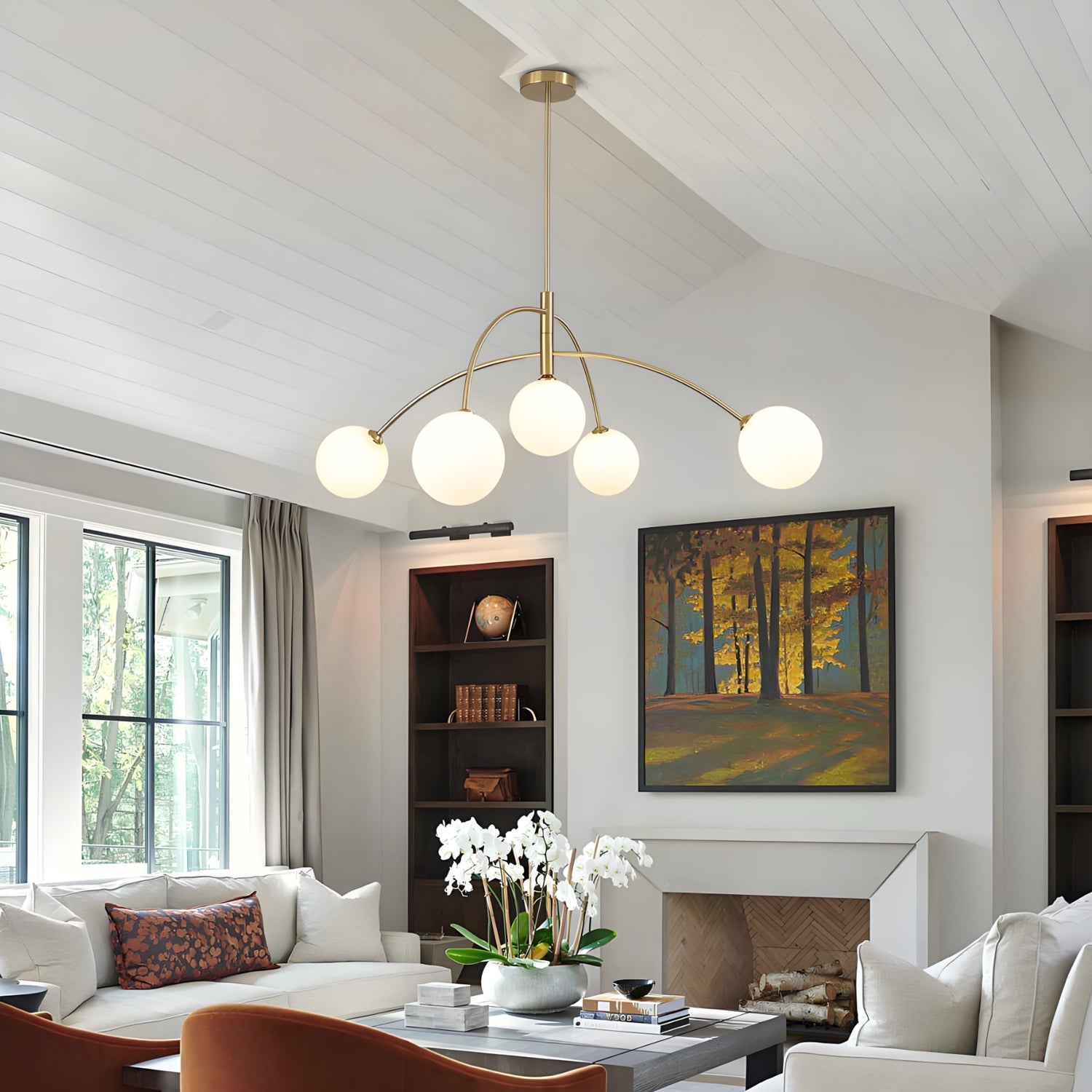modern-irregular-arc-globe-chandelier-ch390-20250529-sloped-ceiling-Sofary-Lighting