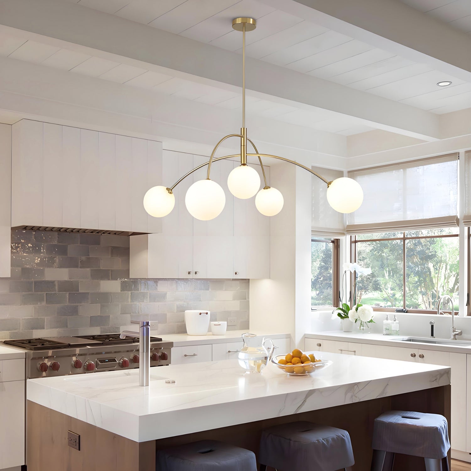 modern-irregular-arc-globe-chandelier-ch390-20250529-kitchen-island-Sofary-Lighting