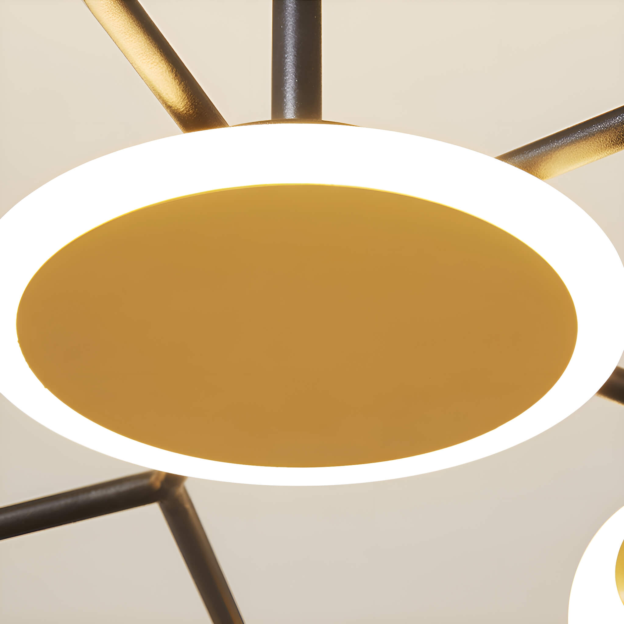 Gold Rings Modern Sputnik Ceiling Lights-detail | Sofary Lighting