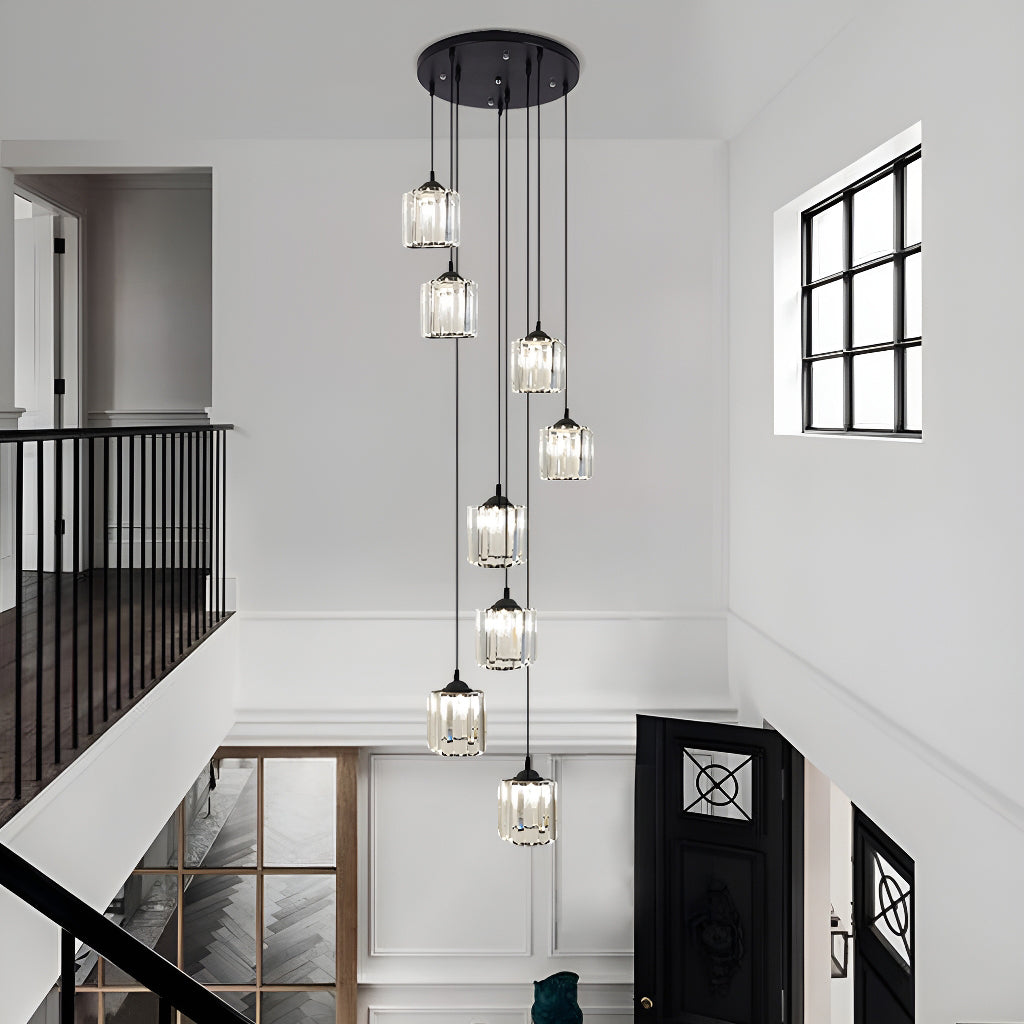 Modern Light Staircase Lamp Spiral Multi Lights-1|Sofary