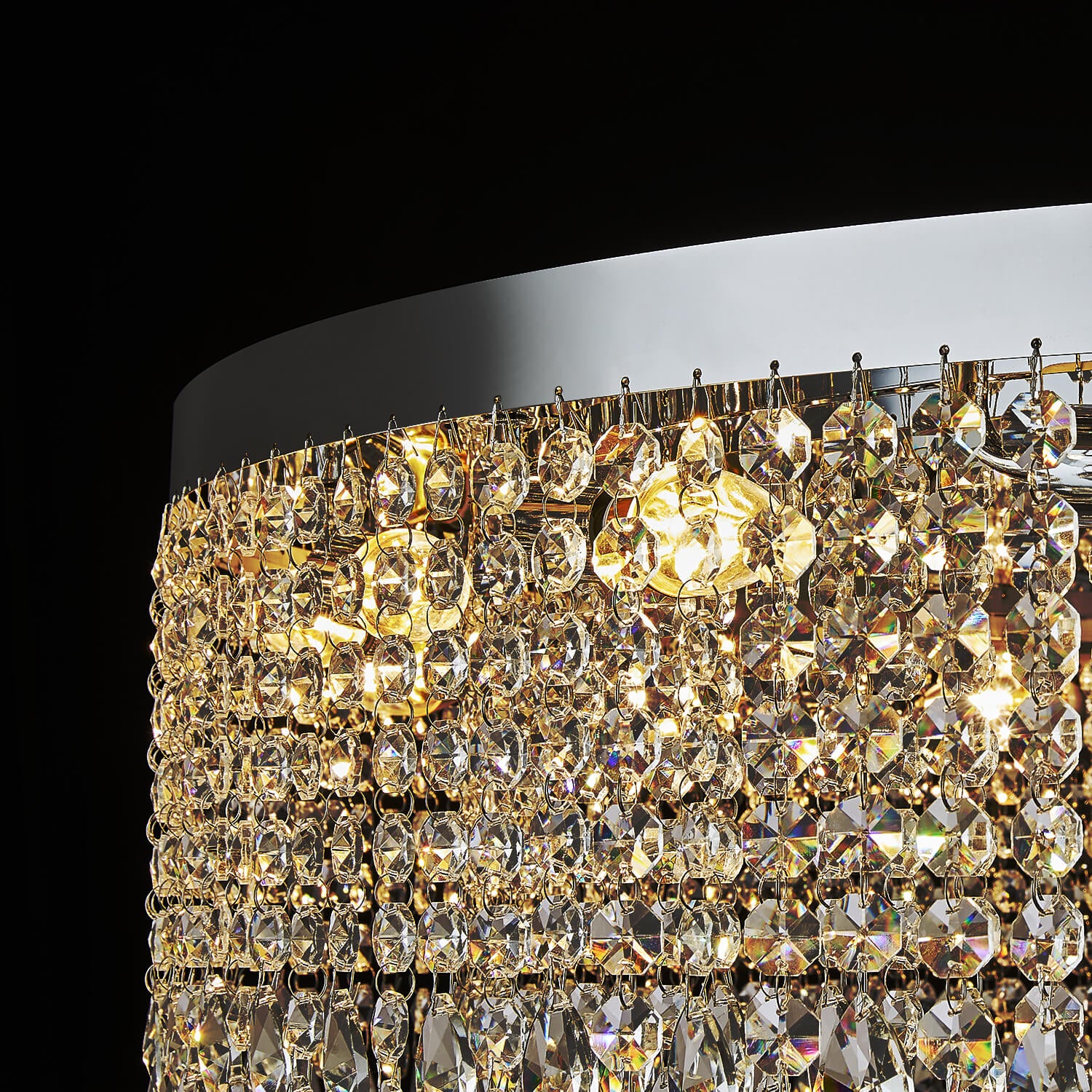【Open Box - Save Big】Modern Crystal Flush Mount Ceiling Light -Only 1 left