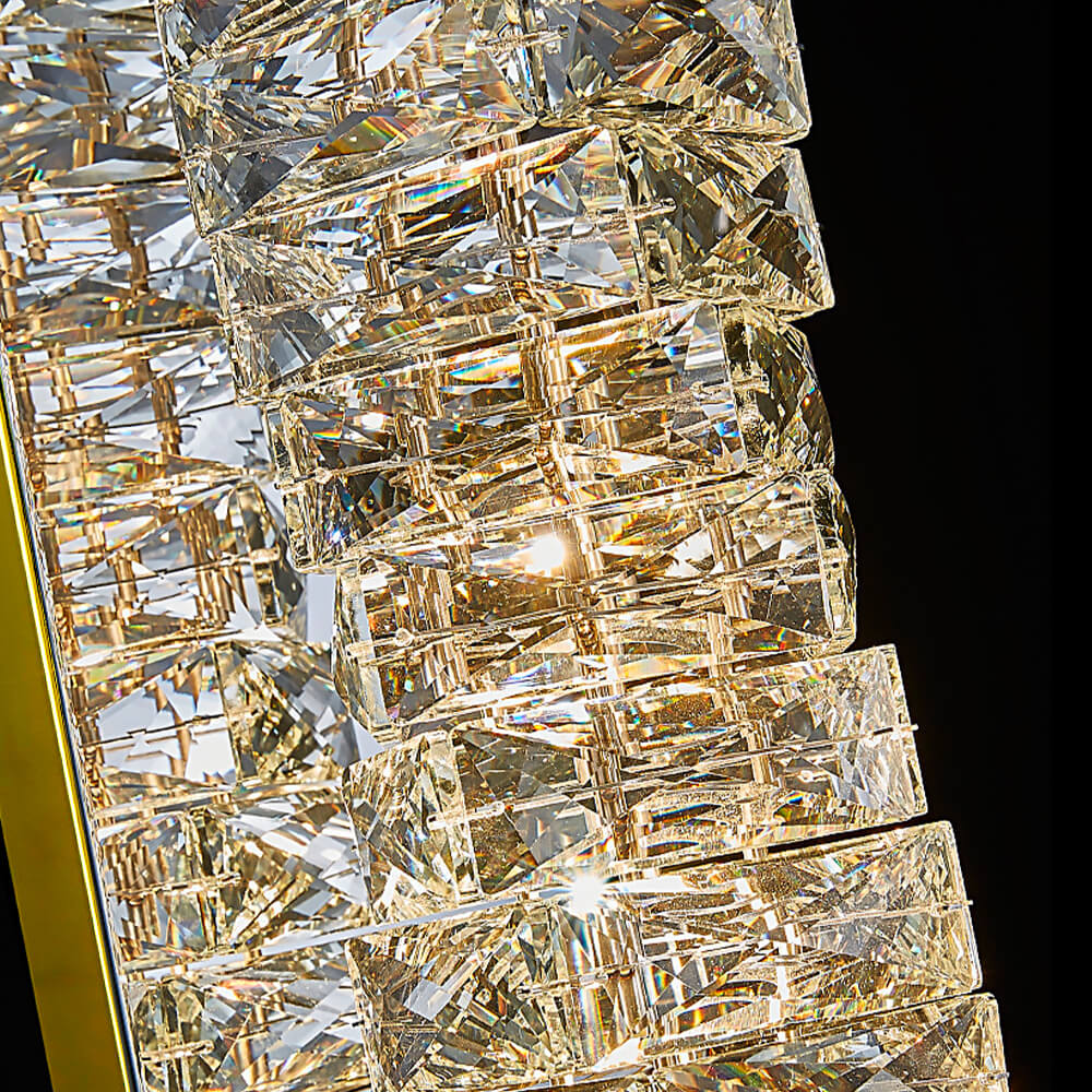 Modern Luxury Crystal Wall Lamp Bedroom Lamp-details| Sofary
