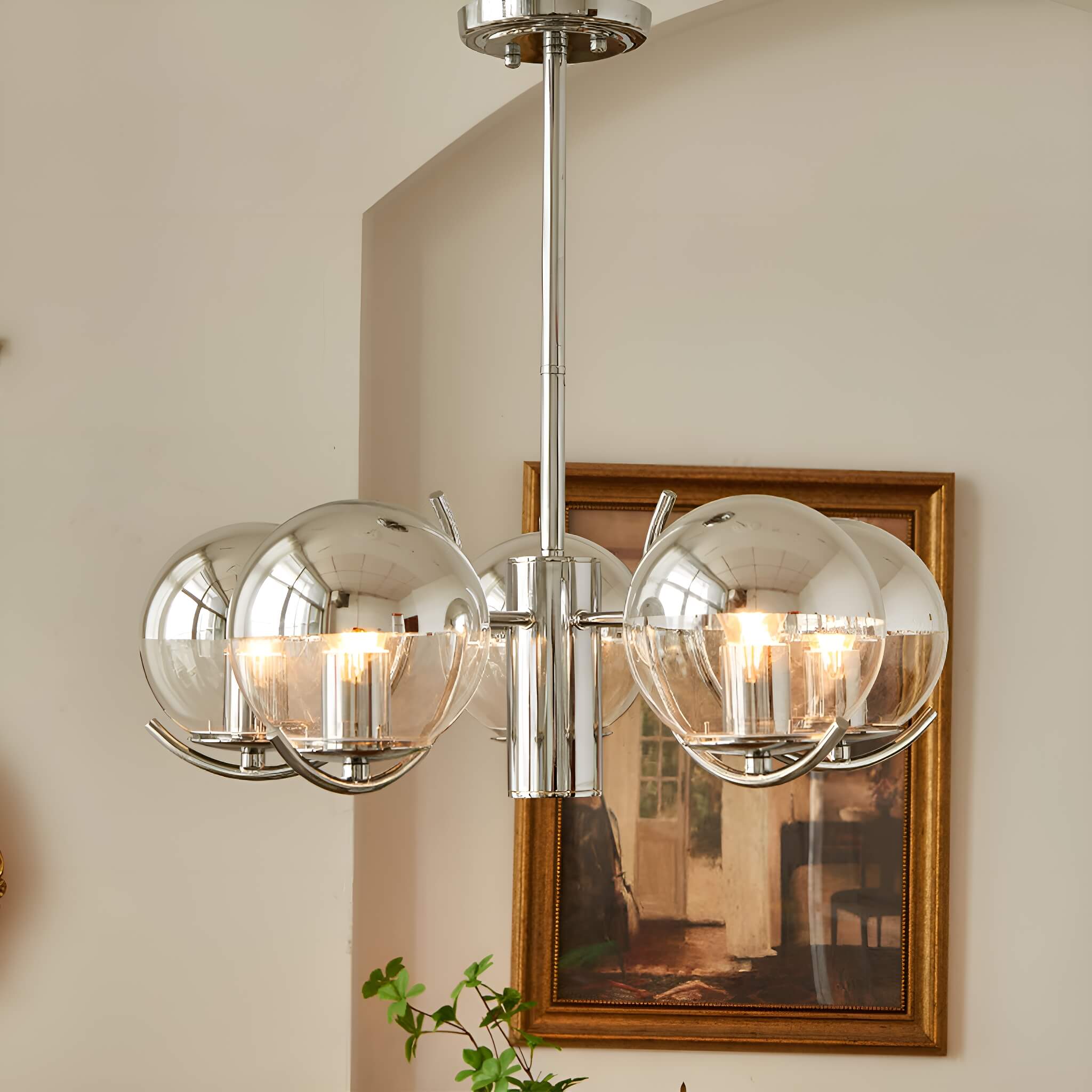 Modern Light 5 Light Lighting with Globe Glass-livingroom-2 | Sofary Lighting