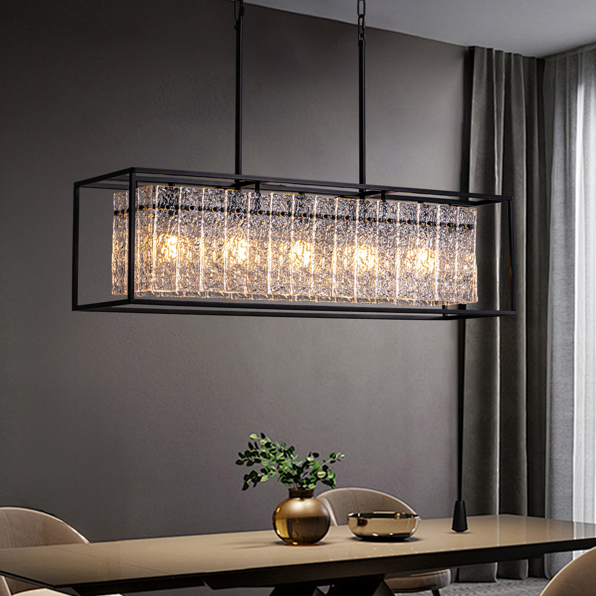 Modern Water Ripple Dining Chandelier for Dining Room & Kitchen Island