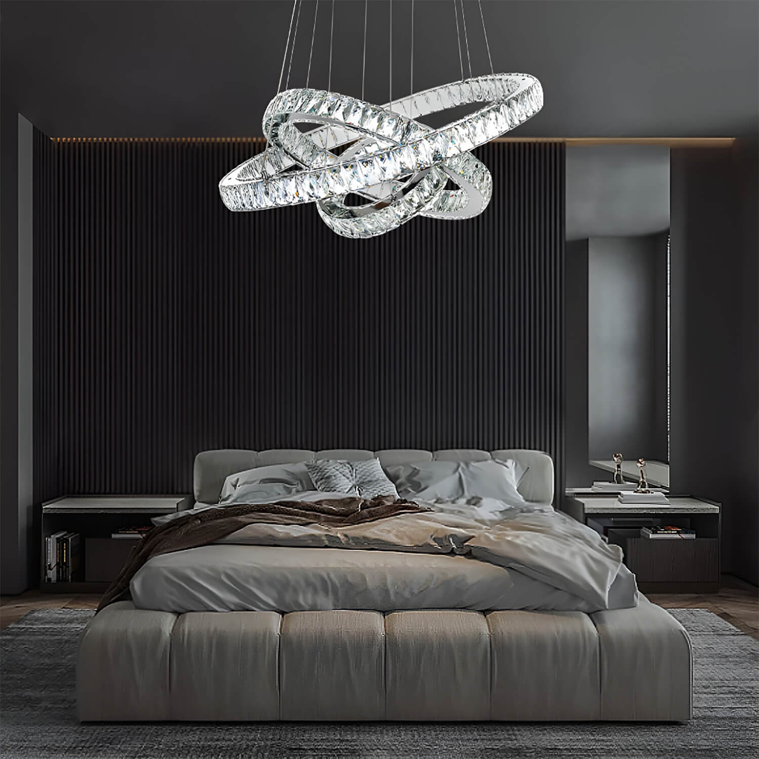 Neptune Three Rings Chandelier-Bedroom |Sofary