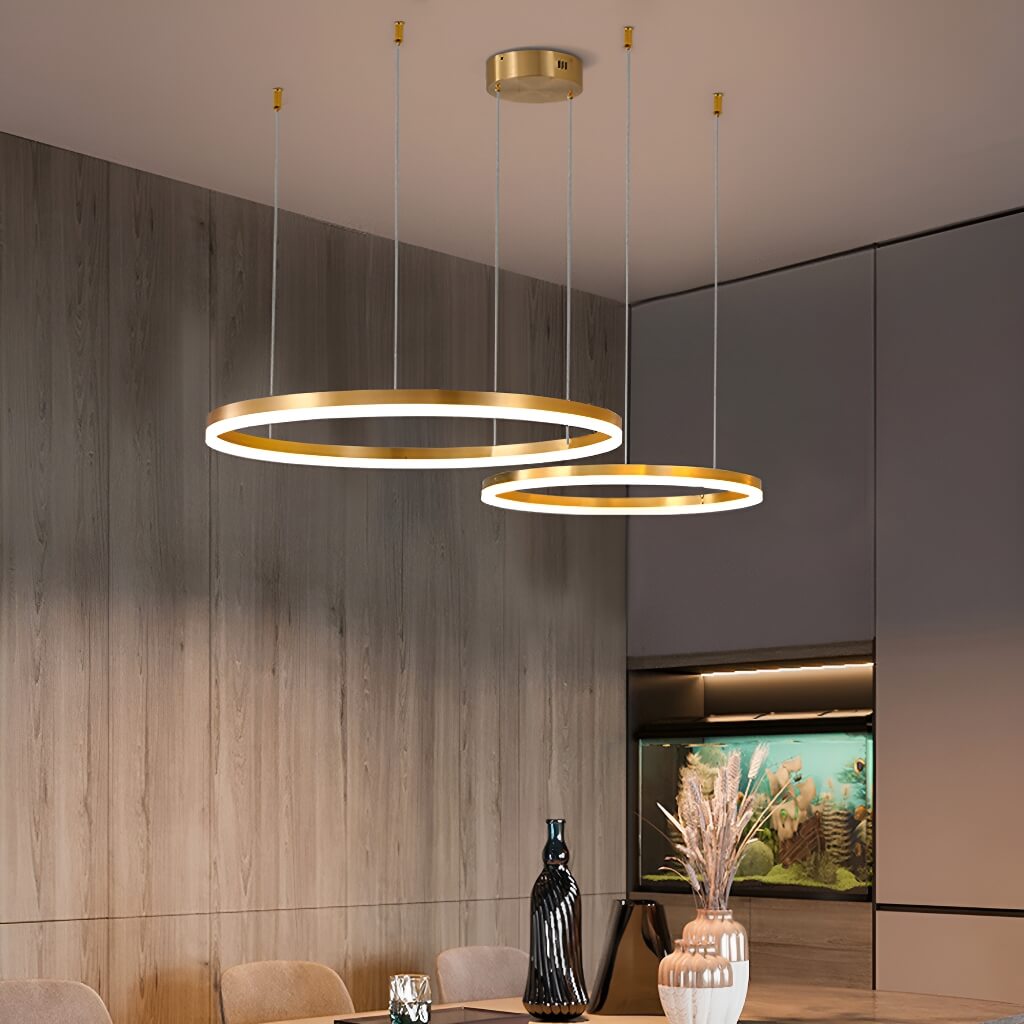Visual Reference: Nordic Elegance Modern Tiered Rings Pendant Light For Stylish Living