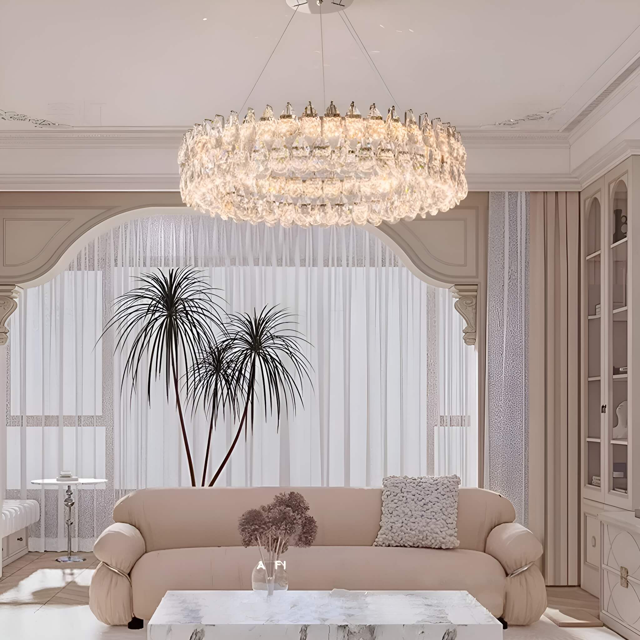 One Ring Crystal Pendant Light Living Room-1 | Sofary Lighting